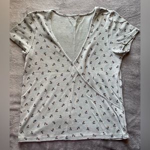 Green American Eagle Floral Top